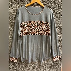 Grey & Leopard Longsleeve